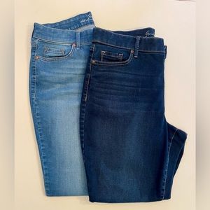 GLORIA VANDERBILT All-Around Slimming Effect Skinny Jean Size 16 Curvy (2 Pairs)